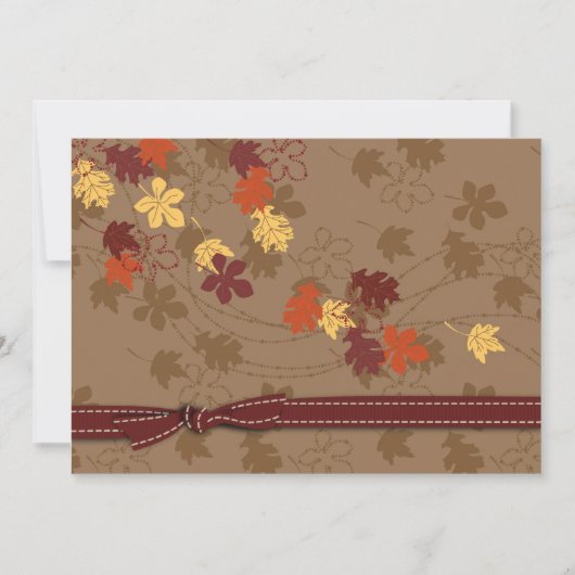 Autumn Leaves Invitation Kaart (Voorkant)