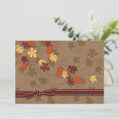 Autumn Leaves Invitation Kaart (Staand voorkant)