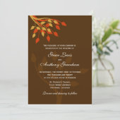 Autumn Leaves Invitation Kaart (Staand voorkant)