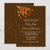 Autumn Leaves Invitation Kaart (Voorkant / Achterkant)