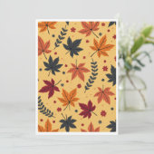Autumn Leaves Invitation Kaart (Staand voorkant)