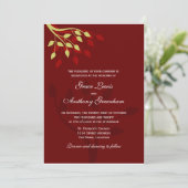 Autumn Leaves Invitation Kaart (Staand voorkant)