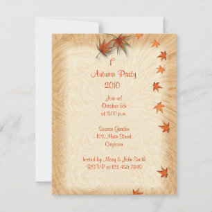 Autumn Leaves Invitation Kaart
