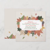 Autumn Leaves Invitation Kaart (Voorkant / Achterkant)