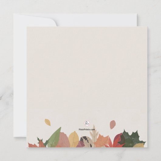 Autumn Leaves Invitation Kaart (Achterkant)