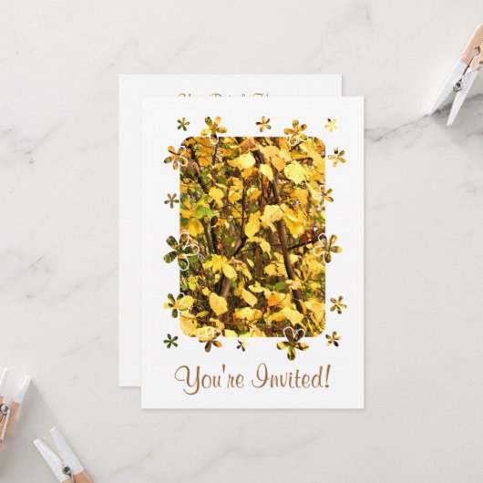 AUTUMN LEAVES KAART (Voorkant / Achterkant in situ)