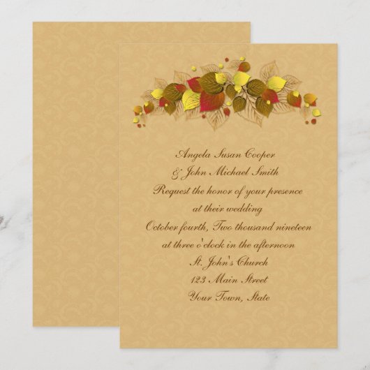 Autumn Leaves Kaart (Voorkant / Achterkant)