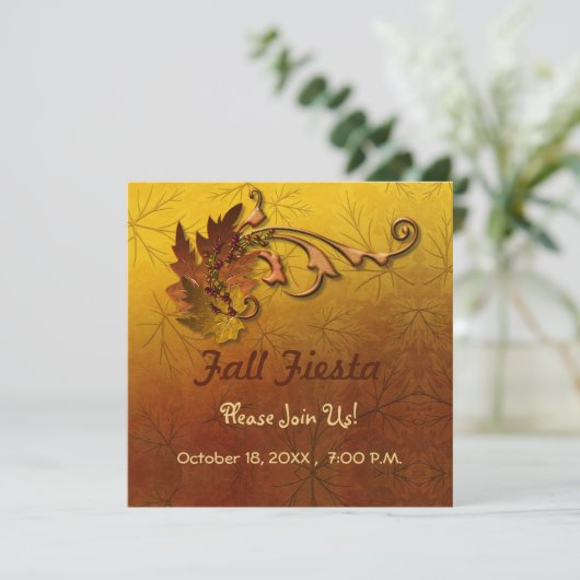 Autumn Leaves Kaart (Staand voorkant)