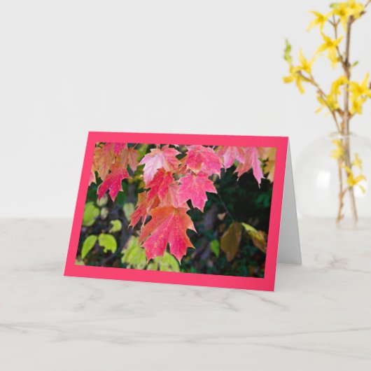 Autumn Leaves Kaart (Gele Bloem)