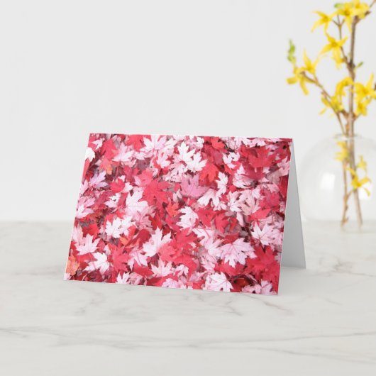 Autumn Leaves Kaart (Gele Bloem)