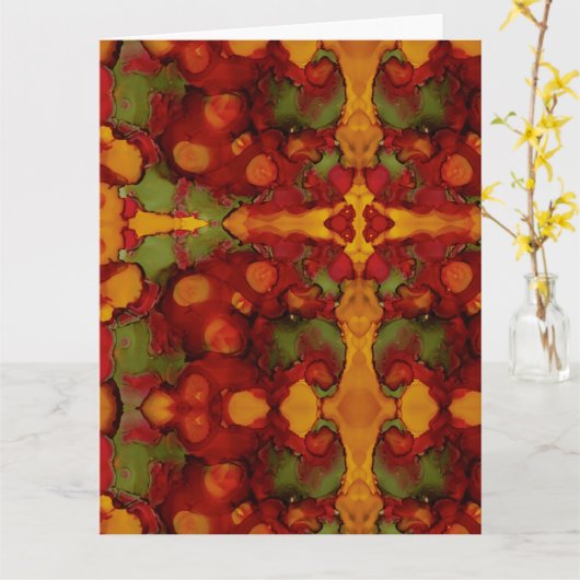 Autumn Leaves Kaart (Gele Bloem)