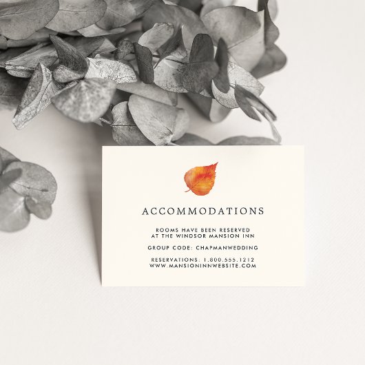 Autumn Leaves | Kaarten voor hotelaccommodatie