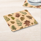 Autumn leaves kartonnen onderzetters (Schuin)