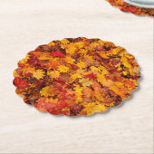 AUTUMN LEAVES KARTONNEN ONDERZETTERS (Gekanteld)