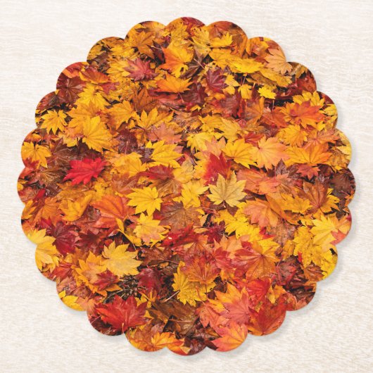 AUTUMN LEAVES KARTONNEN ONDERZETTERS (Voorkant)