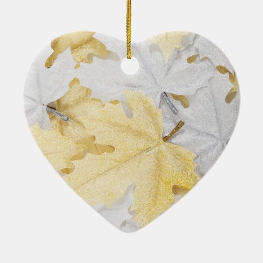 Autumn Leaves Keramisch Ornament (Achterkant)