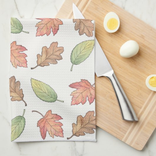 Autumn Leaves - Kitchen Towel Theedoek (Quarter Fold)