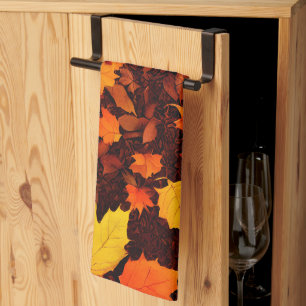 Autumn Leaves Kitchen Towels Theedoek