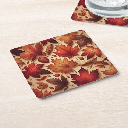 Autumn Leaves: kunst aan de muur Kartonnen Onderzetters (Schuin)