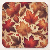 Autumn Leaves: kunst aan de muur Kartonnen Onderzetters (Voorkant)