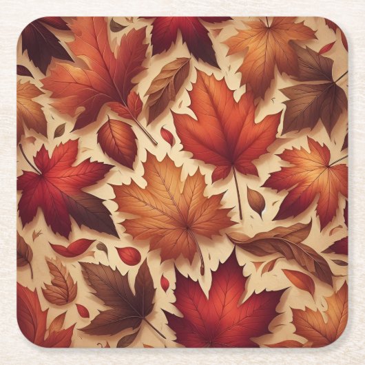 Autumn Leaves: kunst aan de muur Kartonnen Onderzetters (Voorkant)