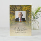 Autumn Leaves Lane begrafenisdienst Programmakaart (Staand voorkant)