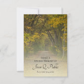 Autumn Leaves Lane deelt een begrafenis Notitiekaartje (Voorkant)