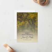 Autumn Leaves Lane deelt een begrafenis Notitiekaartje (Voorkant / Achterkant in situ)