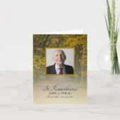 Autumn Leaves Lane Funeral Sympathy Bedankkaart (Voorkant)