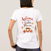 Autumn Leaves & Lattes Please - Waterverf Gezellig T-shirt (Achterkant)
