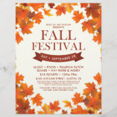Autumn Leaves Lijst Herfst Festival Evenementenfly Flyer (Voorkant)