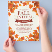 Autumn Leaves Lijst Herfst Festival Evenementenfly Flyer (Hand)
