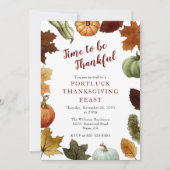 Autumn Leaves Lijst Thanksgiving Kaart (Voorkant)