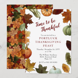 Autumn Leaves Lijst Thanksgiving Kaart