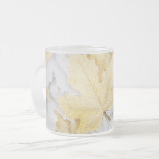 Autumn Leaves Matglas Koffiemok (Voorkant links)