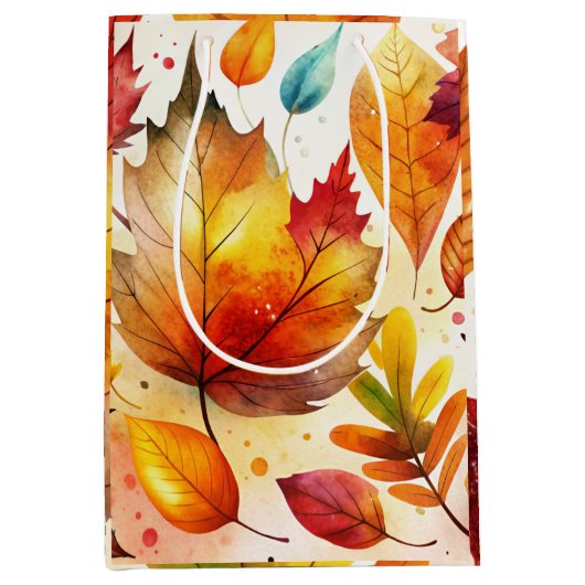 Autumn Leaves Medium Cadeauzakje (Voorkant)