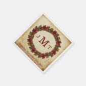 Autumn Leaves Monogram Thanksgiving Diner Servetten (Hoek)