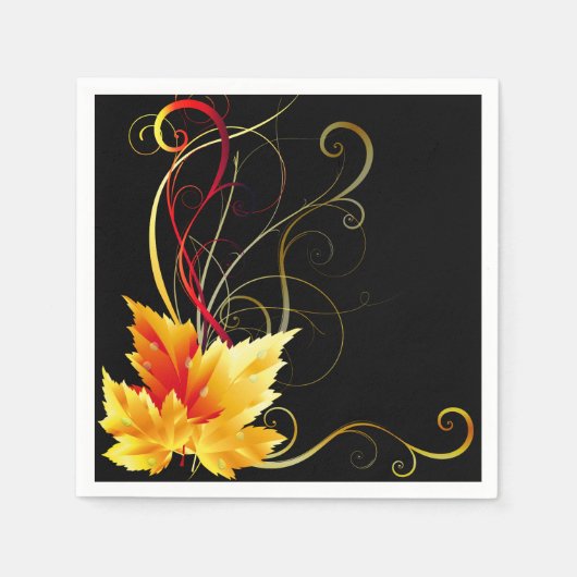 Autumn Leaves Napkins Servet (Voorkant)