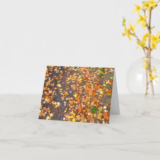 Autumn Leaves Note Card Kaart (Gele Bloem)