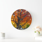 Autumn Leaves of Yellow and Oranje Wall Clock Grote Klok (Huis)