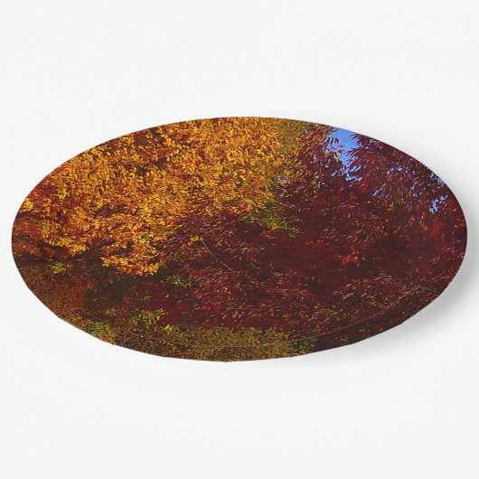 Autumn Leaves of Yellow and Paars, ZSSPG Papieren Bordje (Gekanteld)