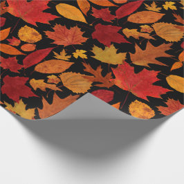 Autumn Leaves op Black Cadeaupapier