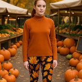 Autumn Leaves op Black Leggings