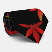 Autumn Leaves op Black Stropdas (Opgerold)