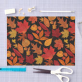 Autumn Leaves op Black Tissuepapier (Craft)