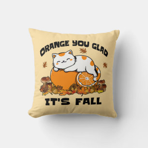 Autumn Leaves Oranje You Glad It's Herfst Funny Ca Kussen