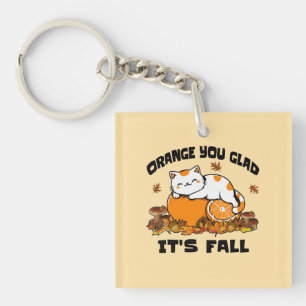 Autumn Leaves Oranje You Glad It's Herfst Funny Ca Sleutelhanger