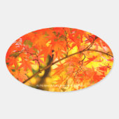 Autumn Leaves [Oval Seal] Ovale Sticker (Voorkant)