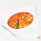 Autumn Leaves [Oval Seal] Ovale Sticker (Envelop)