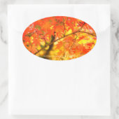 Autumn Leaves [Oval Seal] Ovale Sticker (Tas)